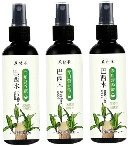 Dorccsi 3 Stück Brasilianischer Holz-Pflanzendünger, Zimmerpflanzendünger für Glücksbambus, Brasilianischer Holz-Zimmerpflanzendünger, Flüssigdünger für Zimmerpflanzen, 100 ml Flüssi