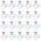 Design élégant, lot de 20 supports en verre transparents pour un usage domestique