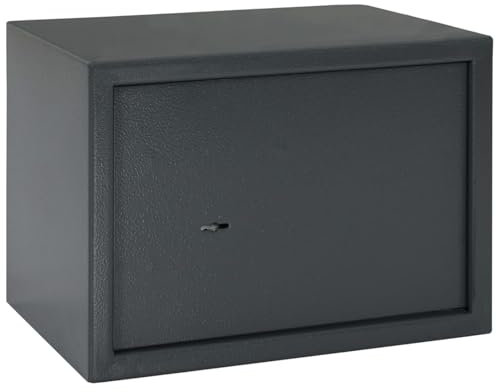 vidaXL Safe mit Schlüsselverschluss in Dunkelgrau, 25 x 35 cm, aus Stahl. Perfekt für die sichere Aufbewahrung von Wertsachen. Ideal für Büro und Zuhause. Schützt Dokumente und wertvolle Gegenstände.