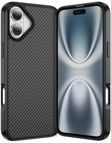 IMEIKONST for iPhone 17 Case, Carbon Fiber Black TXW | Compatible with Magsafe, TPU Bumper Shockproof Protective Cover, Skin-Friendly Magnetic Back, Slim Fit Anti-Slip Anti-Scratch