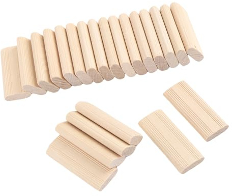 WOHPNLE Set di tenoni di domino in legno, 50pcs 8x22x50mm design piatto blocchi di dowel per sistemi di falegnameria mobili che giunge mobile per la lavorazione del legno