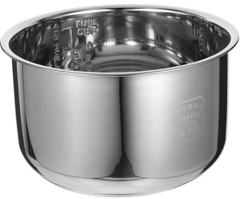 OSOLADY Stainless Steel Rice Cooker Inner Pot Thickened Non-Stick Multi-use Replacement for Electric Cooker Wear-Resistant Cooking Pot with Built Scale for Rice Soup Cake