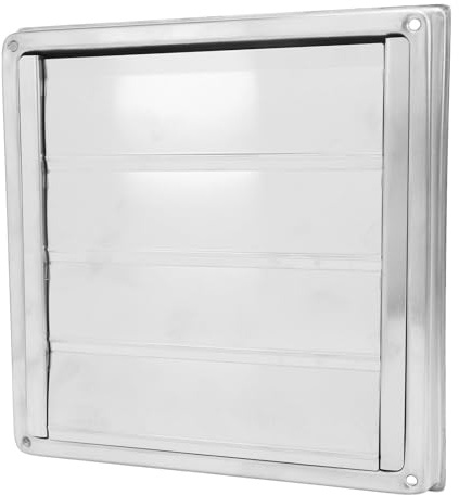 Hztyyier Cubierta de Ventilación para Secadora de Acero Inoxidable 304, Cubierta Cuadrada para Ventilación de Pared Exterior con Malla de Nailon para de Baño y Cocina
