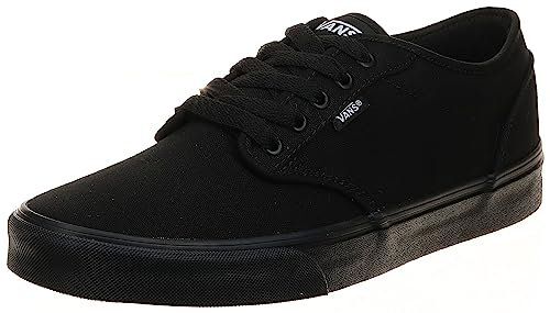 Vans Mens Size 7, Atwood Sneaker Triple Black Canvas Lace Up Shoes, Low Top Men's Trainers, Lightweight Old Skool Sneakers Skate Shoes (7 UK)