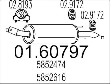 MTS Company 01.60797 Endschalldämpfer
