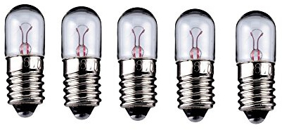 5er Set WireThinX Röhrenlampe 1,2 W, 12 V - Sockel E10