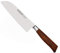Burgvogel Solingen Santoku Natura Line, Manche en Bois, satiné, forgé, 18 cm, Couteau de Chef Japonais très Tranchant, Inoxydable, Made in Germany, Stainless Steel, Marron Rouge