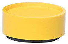 MAUL Magnete (10 Stück) Ø 34mm | Magnet aus bruchsicherem Kunststoff | Starke Magnete für Whiteboard und Magnettafel | Industriemagnete vielfältig anwendbar in Büro, Lager und Werkstatt | Gelb