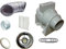 SMF100T Timer Light Inline Extractor Kit 4 100mm Back Draught Shutter LED Bathroom Loft Fan