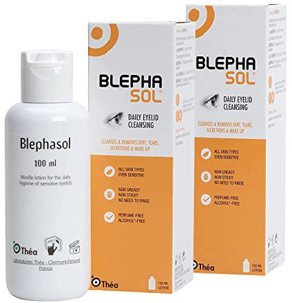 2 x Blephasol Micellar Eyelid Cleansing Lotion | Effective and Gentle Cleansing for Make-Up Removal, Inflamed and Sensitive Eyelids | Soap & Alcohol-Free | Pack of 2 x 100 ml