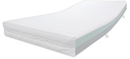 Dibapur® Duo Kern H2 + H3 - Orthopädische (RG37) Kaltschaummatratze (Duo 90x200) x Kern ca. 8 cm H2 + 8 cm H3 mit gesteppten Doppeltuchbezug ca. 16 cm - Made in Germany