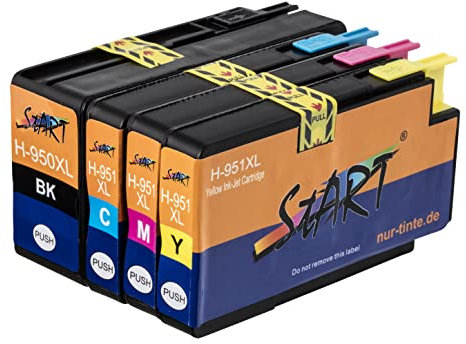 START - 4 kompatible Tintenpatronen als Ersatz für HP 950XL / 951XL Black. Cyan. Magenta. Yellow