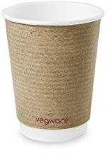 Vegware VDW-12 Double Wall Kraft Cup, 12 oz., Brown