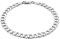 Herrenarmband Aus Massivem 925 Sterling Silber Mit Panzerkette Und Karabinerverschluss
