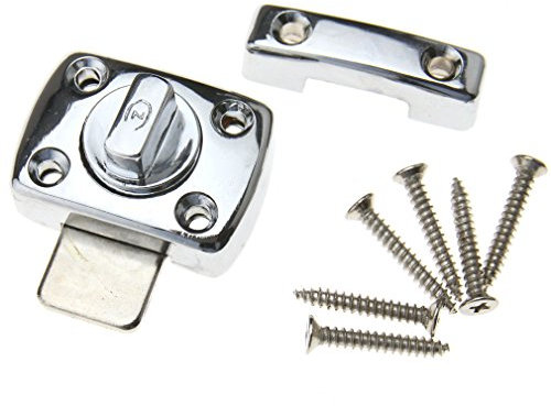 Bathroom Toilet Catch Door Lock Latch Chrome Turn Bolt Latch