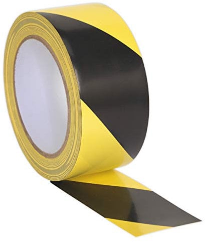 Sealey Hwtby Hazard Warning Tape 50Mm X 33Mtr Black/Yellow