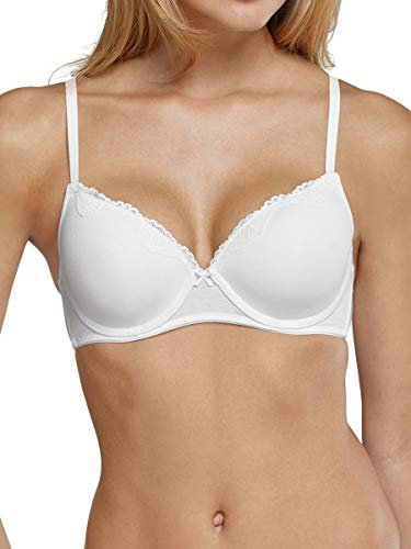 Schiesser Reggiseno con Ferretto con Coppa, Bianco (Bianco 100), 4D Donna