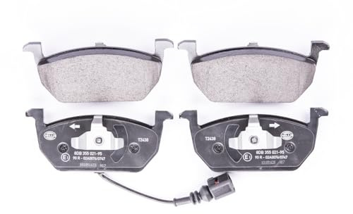 HELLA 8DB 355 021-951 Brake pad set - with integrated wear warning contact