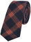 DonDon Herren Krawatte 6 cm Baumwolle dunkelblau-orange kariert