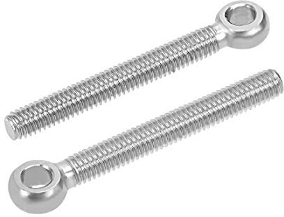 sourcing map 10 Stücke Maschinen Schulter Linkes Auge Bolzen Rigg M6 x 50mm 304 Edelstahl