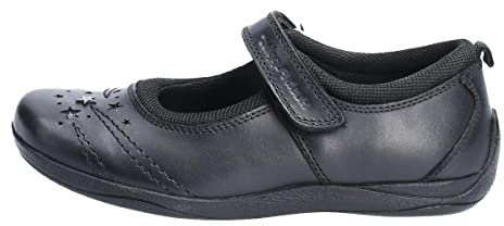 Hush Puppies Men's Amber Senior Mary Jane Flat, Black, 1.5 UK Child