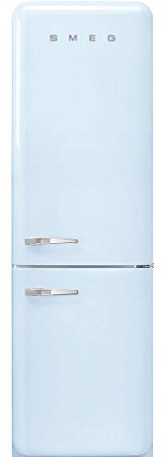 Smeg FAB32 Retro Refrigerator – 50s Style Fridge with Bottom Freezer, No-Frost, LED Display & Lighting, LifePlus Zone, Multi-Airflow – 12.2 cu ft – Pastel Blue - Made in Italy