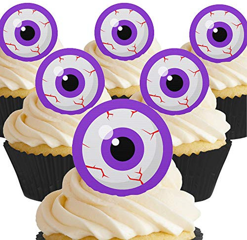 Cakeshop - Decorazioni commestibili per torta con occhi di Halloween, 12 x 4 cm, colore: Viola
