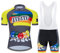 Moxilyn Herren Radtrikot Set, Atmungsaktiv Quick-Dry Kurzarm Radsport-Shirt +20D Gel Shorts