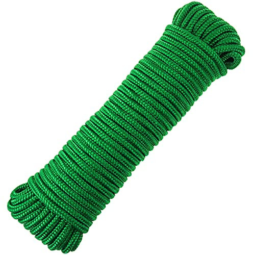 PrimeMatik - Cuerda Trenzada multifilamento PP 20 m x 6 mm Verde