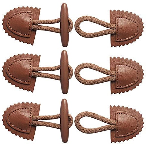 Tomedeks 10pcs Kleidungsersatzbutton Harz-Knopf Nähtaste, für Pullover Windjacke Mantel Bekleidungsdekoration Handarbeit Knebelknöpfe Verschlüsse Für Jacken Dufflecoat Verschluss Knöpfe (braun)