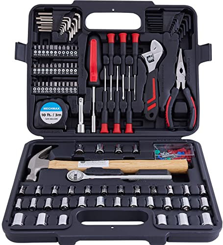 MECHMAX Home Tool Set 149-teilig mit Werkzeugkasten Aufbewahrungsbox für Zuhause, Büro, neues Haus, Garage, Wohnung, Wohnheim, College, Schulanfang und Geschenk