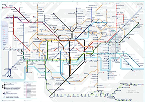 LZQZJD® Adult Puzzle 1000 Piece London Map Subway Puzzle and Challenging Educational Decompression Toys for Adults and Children