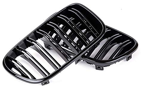TOOWGM 1 Paar Nierengitter für BMW X3 F25 2010–2013 Ersatz-Kühlergrill für Frontstoßstange, Schwarz glänzend