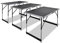 Susany 3-teilige Multifunktionstisch-Set Tapeziertisch Arbeitstisch Klapptisch Multifunktionstisch Mehrzwecktisch Flohmarkttisch Tisch Partytisch Mit 4-Fach Höhenverstellbar 73/80/87/94 cm