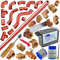 Löt Fitting alle Sorten | Kupfer Rotguss | Winkel Bogen Übergang T-Stück Zubehör | 10-35 mm >>> Kupfer T-Stück reduziert (i-i-i) 28mm x 18mm x 28mm