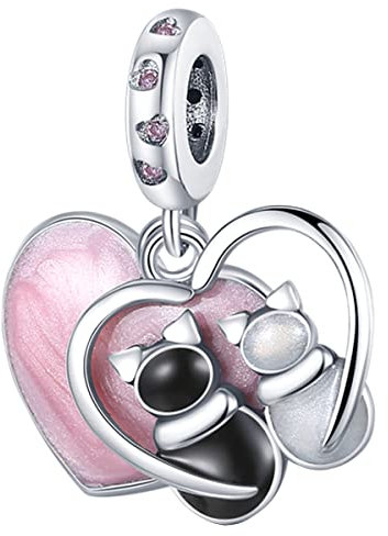 MULA Charms Anhänger Silber 925 für Armbänder, Kompatibel mit Europäischen Armbändern und Halskette für Frauen