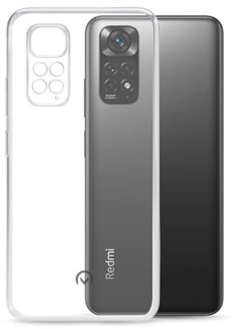 TPU Hülle kompatibel mit Xiaomi Redmi Note 11, Redmi Note 11S Transparent Clear Case Schutz Handy Tasche Silikon mit mungoo Displayputztuch