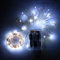 Karlling Battery Operated String Lights, 16Ft Christmas Lights for Christmas Decorations Indoor Mini Led Fairy Lights for Bedroom with 8 Flashing Modes and 8-16 Hours On-Off Timer(White,1 Pack)