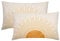 aportt Sun Sunrise Sunshine Lendenkissenbezüge, 30,5 x 50,8 cm, Sonnenuntergang, Boho, abstrakt, rechteckig, senfgelb, Bohemian-Dekokissen, 2er-Set, Strandzimmer-Dekoration, ästhetisch für Couch,