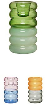 Design Letters Kerzenständer für Deko Wohnzimmer, Tisch Deko | Kerzenständer Glas Entworfen in Dänemark | Teelichthalter für Abendessen bei Kerzenlicht, Couchtisch Deko