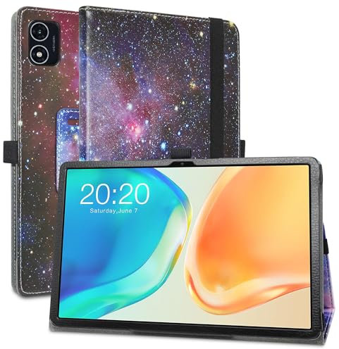 MAMA MOUTH Compatible avec TECLAST M40 Plus Coque,Slim Fit PU Cuir Etui et Pliable Stand Housse Support Ultra-Mince et Léger Etui Case pour TECLAST P40S / P40HD 10.1 inch(Dual Camera),Galaxy