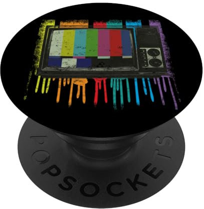 Oldschool TV Fernsehen Retro Vintage 80er 90er Jahre PopSockets mit austauschbarem PopGrip