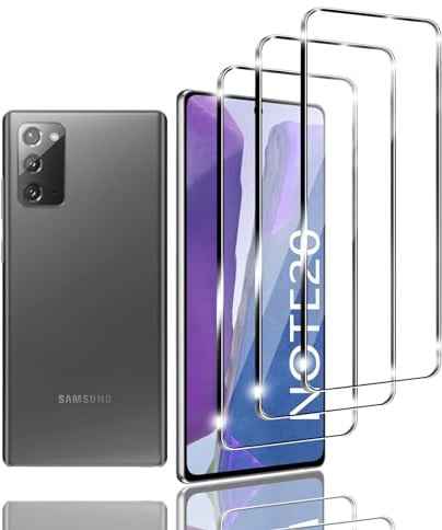 Zicurz 3 Pièces Verre Trempé pour Samsung Galaxy Note 20 4G/5G Film Protection écran, Dureté 9H, HD Transparent Sans Bulles, pour Samsung Galaxy Note 20 4G/5G