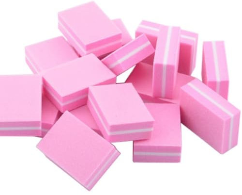 20 Piezas Bloque de Lima Para Uñas Taco Pulidor Uñas Doble Cara Grano 100/180 Bloque Pulido Uñas Profesional Lima Pulidora Uñas Lavable para Uñas Gel y Acrílico