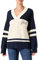 GANT Varsity Cotton V-Cuello Suéter pulóver, Azul Noche, XL Mujeres