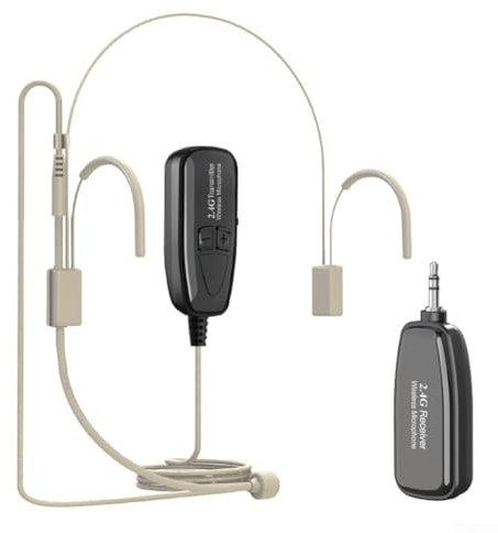 Whychstore Microfono wireless , versatile microfono portatile, megafono vocale per altoparlanti da palco, guide turistiche, istruttore di fitness