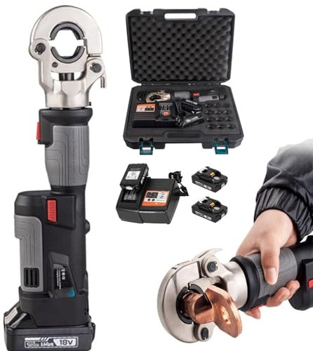 LSBHPPD Sertisseuse Hydraulique Rechargeable 10-300mm²,Sertisseuse Hydraulique électrique,Sertisseuse Câble Alimentée par Batterie Sertisseuse pour Terminal Cuivre-Aluminium