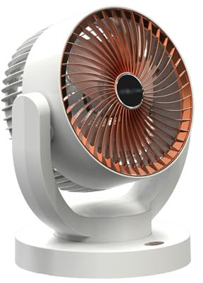 MUSMPLESY Table Fans that Blow Cold Air, Oscillating Desk Small Fans, Ultra Quiet Operation, Rechargeable Air Circulator Fan, Mini Fan for Bedroom Home Desktop Travel(Gold)