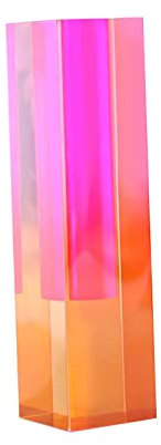 FLCPJGV Vase à Fleurs en Acrylique, Décorations de Pot de Fleur, Rangement, Arrangements Floraux, Centres de Table, Colonne de Maison, Vase à Bourgeons pour F, Rose orangé