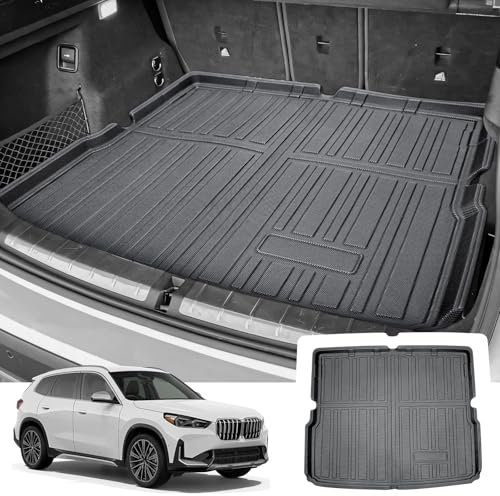 CDEFG Kompatibel mit BMW X1 IX1 U11 2024 2023 2022 Kofferraumwanne Kofferraummatte TPE Wasserdicht Anti-Staub Wanne Car Cargo Trunk Tray Auto X1 2024 Zubehör